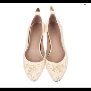 Chloe Studded Leather Flats